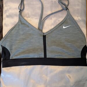 Nike Women's Grey Sport Bralette with Black Band